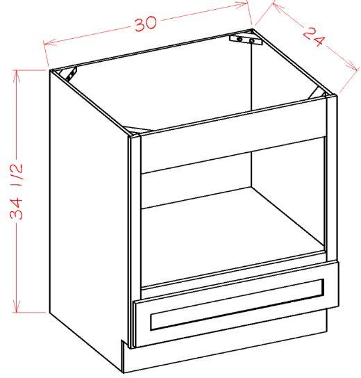 Highland White RTA 30" Microwave Base Cabinet