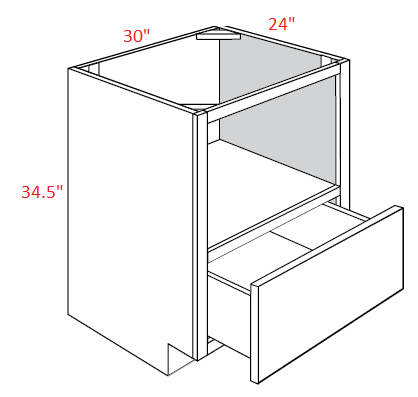 Amesbury White Shaker RTA Microwave Base Cabinet