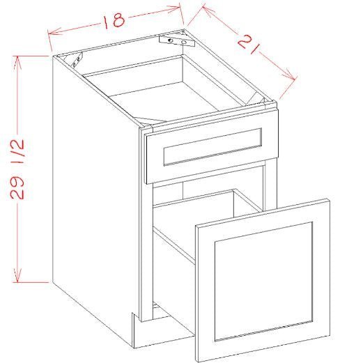 Oxford Mist RTA Desk Base Cabinet