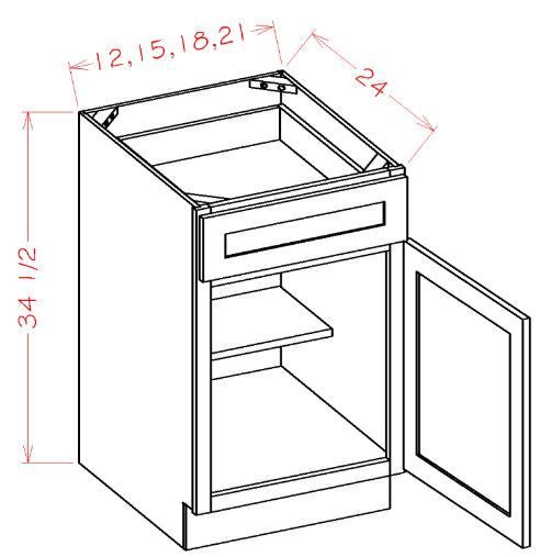 Oxford Mist RTA 18" Base Cabinet