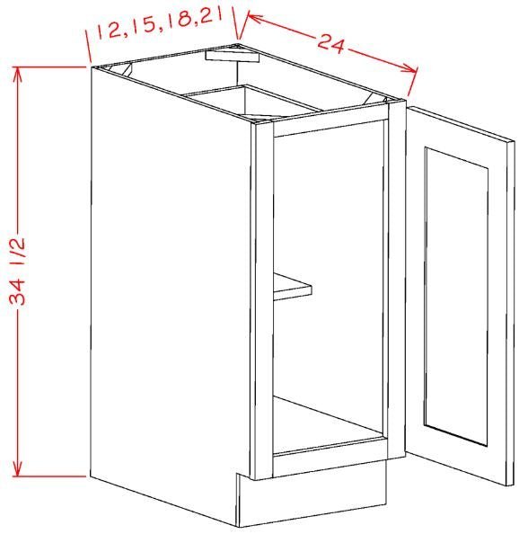 Oxford Mist RTA 18" Base Cabinet