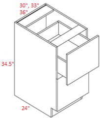 Euro M Black RTA 30" Drawer Base Cabinet