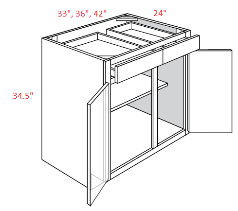 Yarmouth RTA 42" Base Cabinet