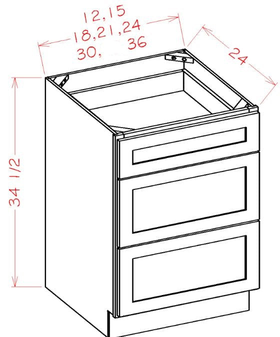 Yarmouth RTA 21" Drawer Base Cabinet