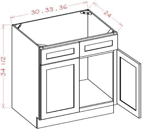 Oxford Mist RTA 36" Sink Base Cabinet