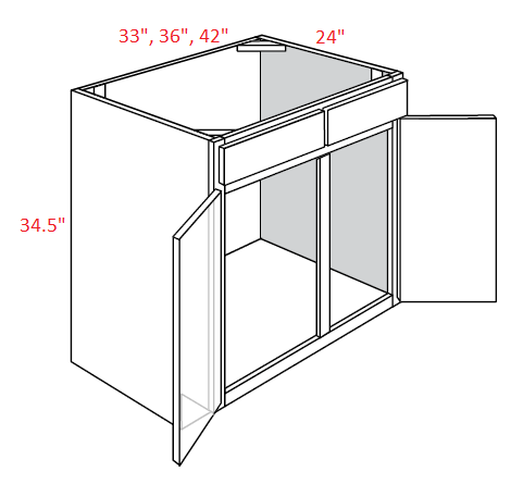 Yarmouth RTA 36" Sink Base Cabinet