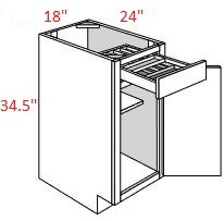 Yarmouth RTA 18" Base With 2-Tier Cutlery Drawer
