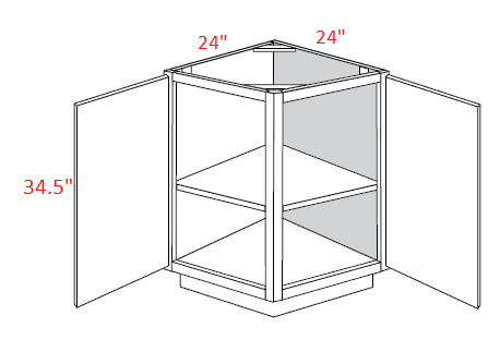 Highland Ivy RTA 24" Angle Base Cabinet
