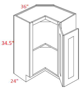 Euro M Black RTA 33" Easy Reach Corner Cabinet