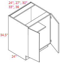 Euro M Black RTA 33" Base Cabinet