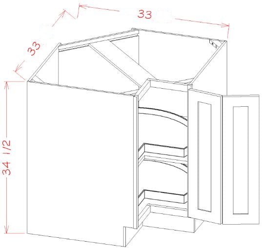 Highland Ivy RTA 33" Corner Base Cabinet