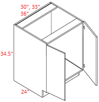 Euro M Black RTA 33" Sink Base Cabinet
