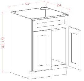 Oxford Mist RTA 30" Sink Base Cabinet