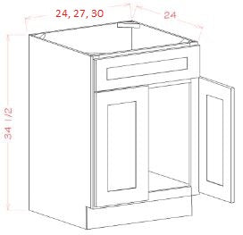 Yarmouth RTA 30" Sink Base Cabinet