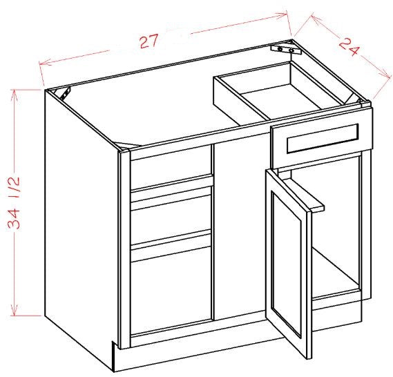 Highland White RTA Corner Base Cabinet