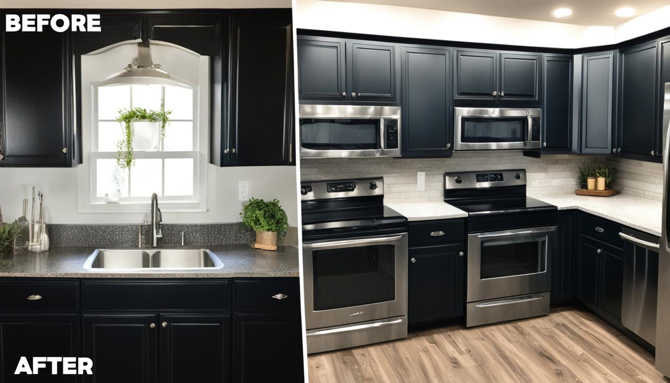 how to paint kitchen cabinets black without sanding