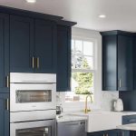 dark-blue-oven-cabinet