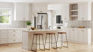 white shaker cabinets