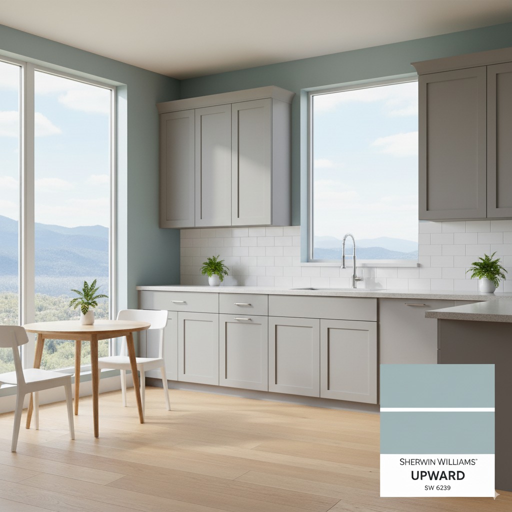 Gray Cabinets With Sherwin Williams Upward