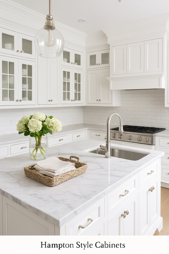 Hampton Style Cabinets with Crown Molding